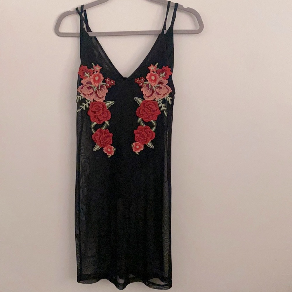 Mesh dress with bathing suit